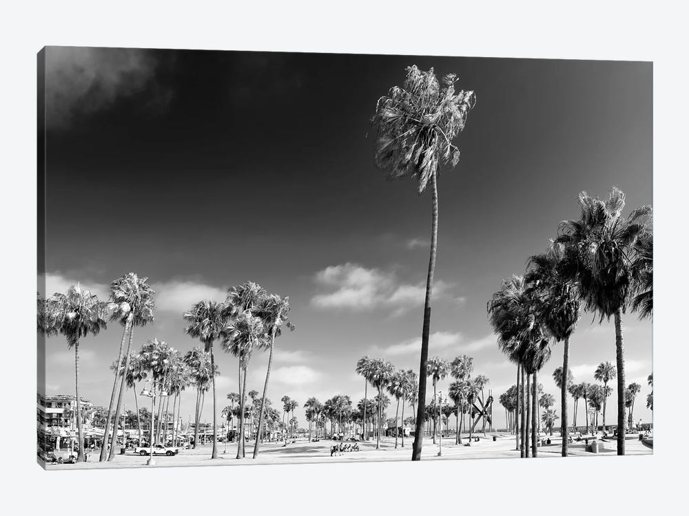 Black California Series - Venice City Beach by Philippe Hugonnard 1-piece Canvas Art Print