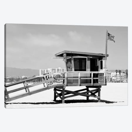 Black California Series - Lifeguard Tower Venice Beach Canvas Print #PHD1826} by Philippe Hugonnard Canvas Artwork