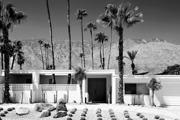 Palm Springs: Black California Series - White House Palm Springs by Philippe Hugonnard