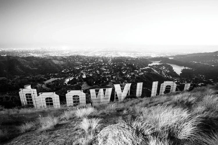 Black California Series - Hollywood Sign by Night