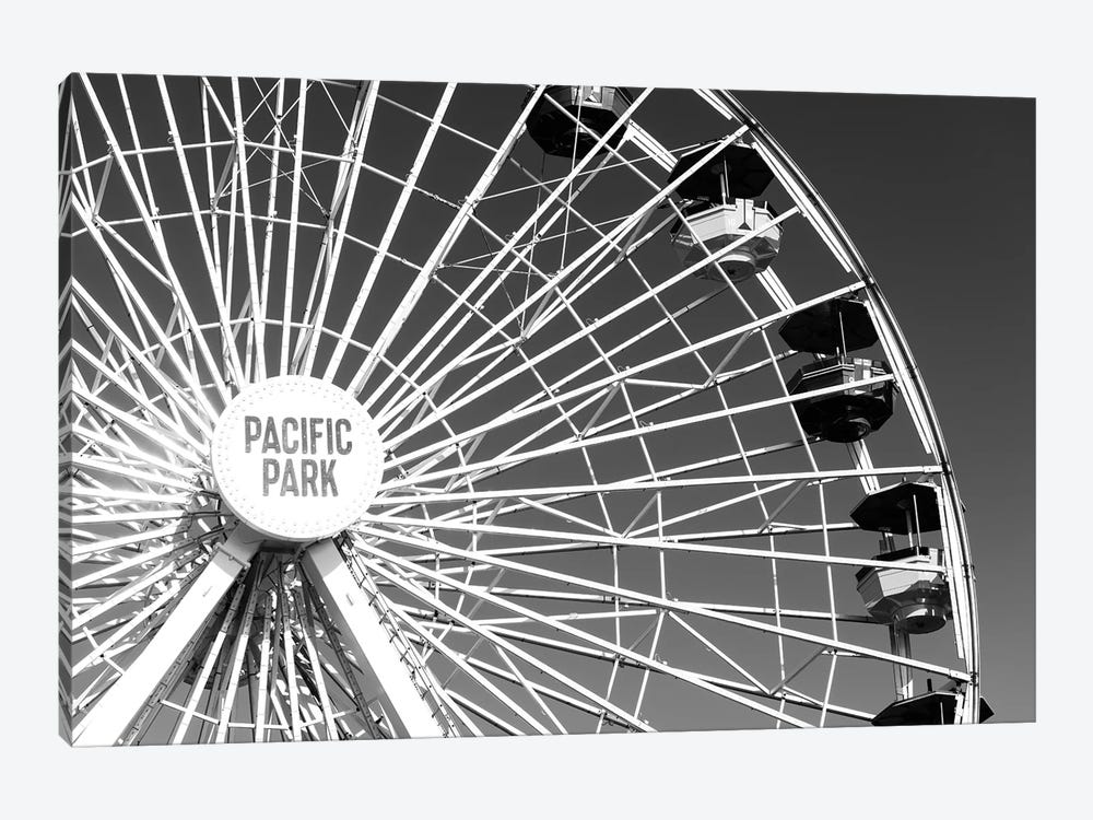 Black California Series - Pacific Wheel Santa Monica by Philippe Hugonnard 1-piece Art Print