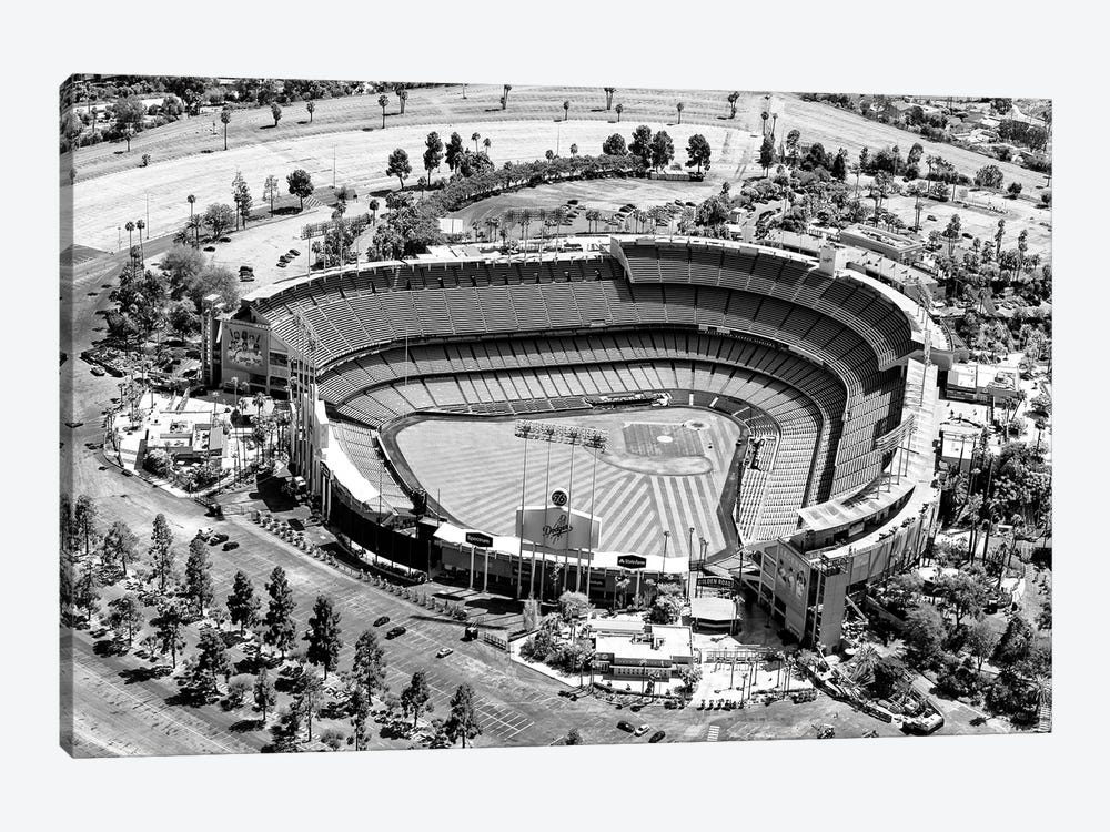 Black California Series - L.A Dodger Stadium by Philippe Hugonnard 1-piece Canvas Artwork