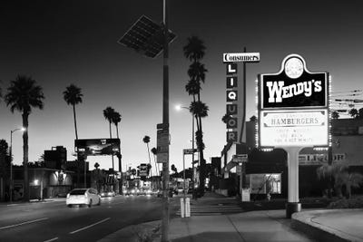 Black California Series - Sunset Blvd By Night by Philippe Hugonnard canvas print