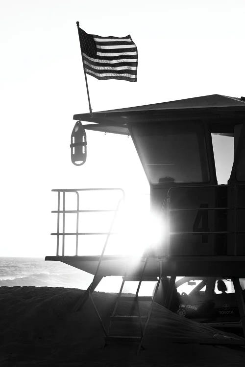 Black California Series - Lifeguard Tower Sunset