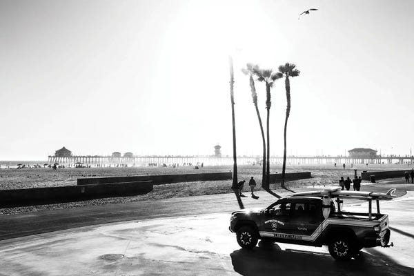 Huntington Beach: Huntington Beach Lifeguard by Philippe Hugonnard