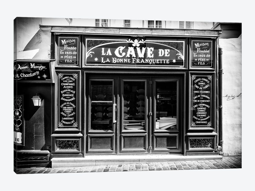 Black Montmartre Series - La Cave by Philippe Hugonnard 1-piece Canvas Print