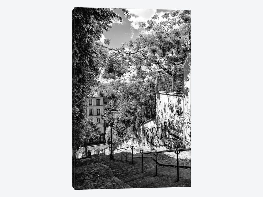 Black Montmartre Series - Staircases by Philippe Hugonnard 1-piece Canvas Art