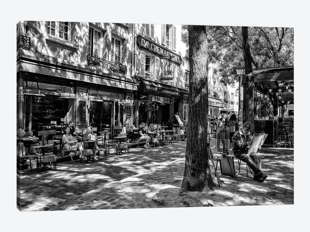 Black Montmartre Series - Place du Tertre by Philippe Hugonnard 1-piece Canvas Print