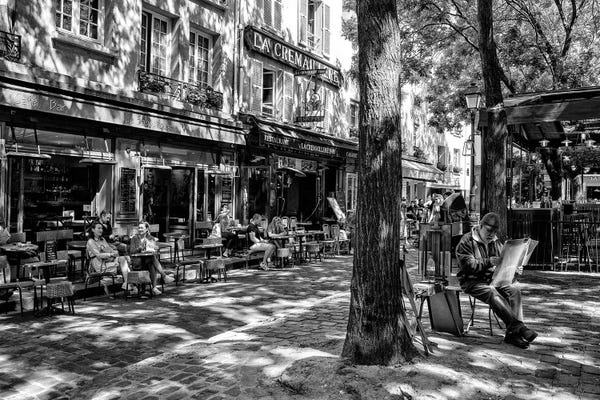 Paris Photography: Black Montmartre Series - Place du Tertre by Philippe Hugonnard