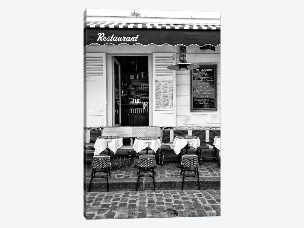 Black Montmartre Series - French Restaurant by Philippe Hugonnard 1-piece Canvas Artwork