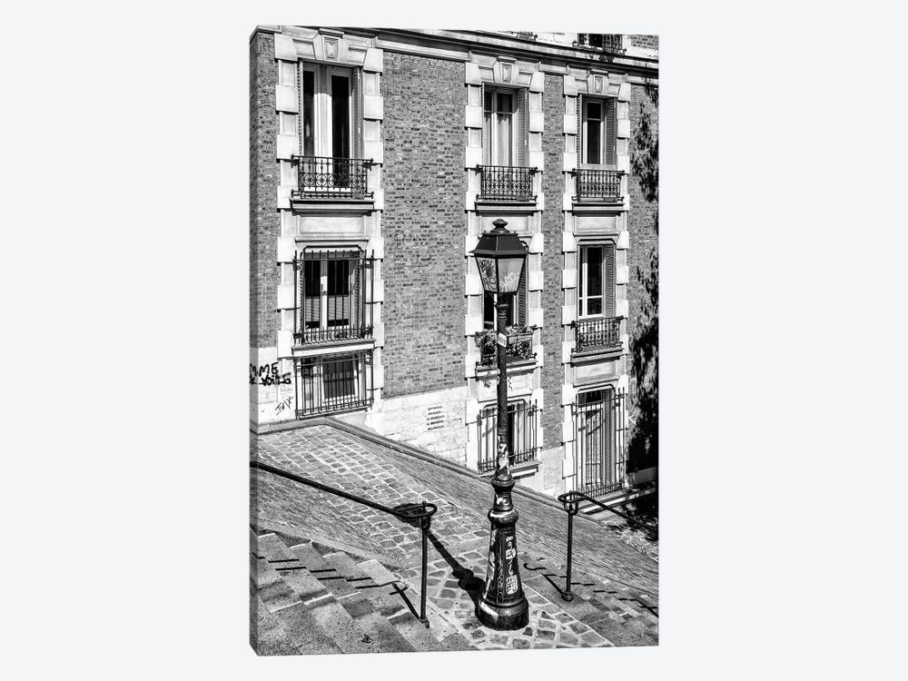 Black Montmartre Series - Paris Lamp Post by Philippe Hugonnard 1-piece Canvas Art
