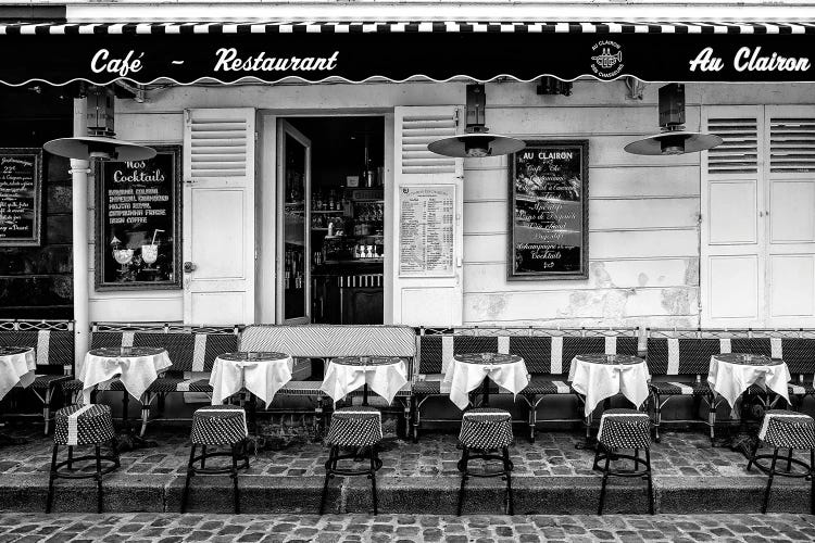 Black Montmartre Series - Paris Café Restaurant