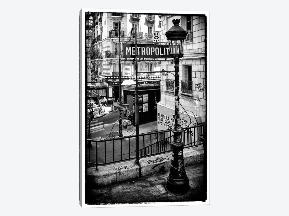 Black Montmartre Series - Paris Metro by Philippe Hugonnard 1-piece Canvas Art