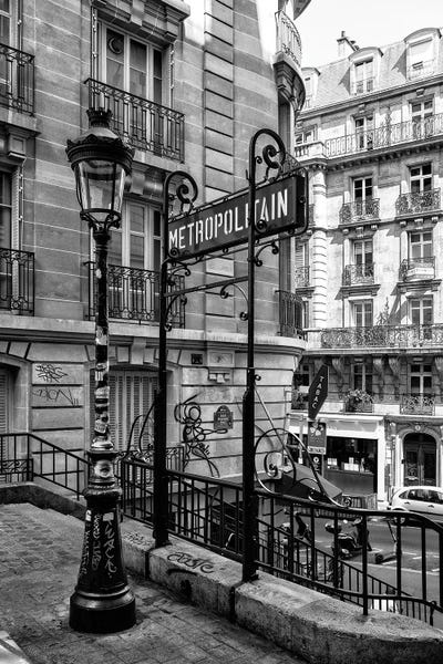 Paris Photography: Black Montmartre Series - Metropolitain by Philippe Hugonnard