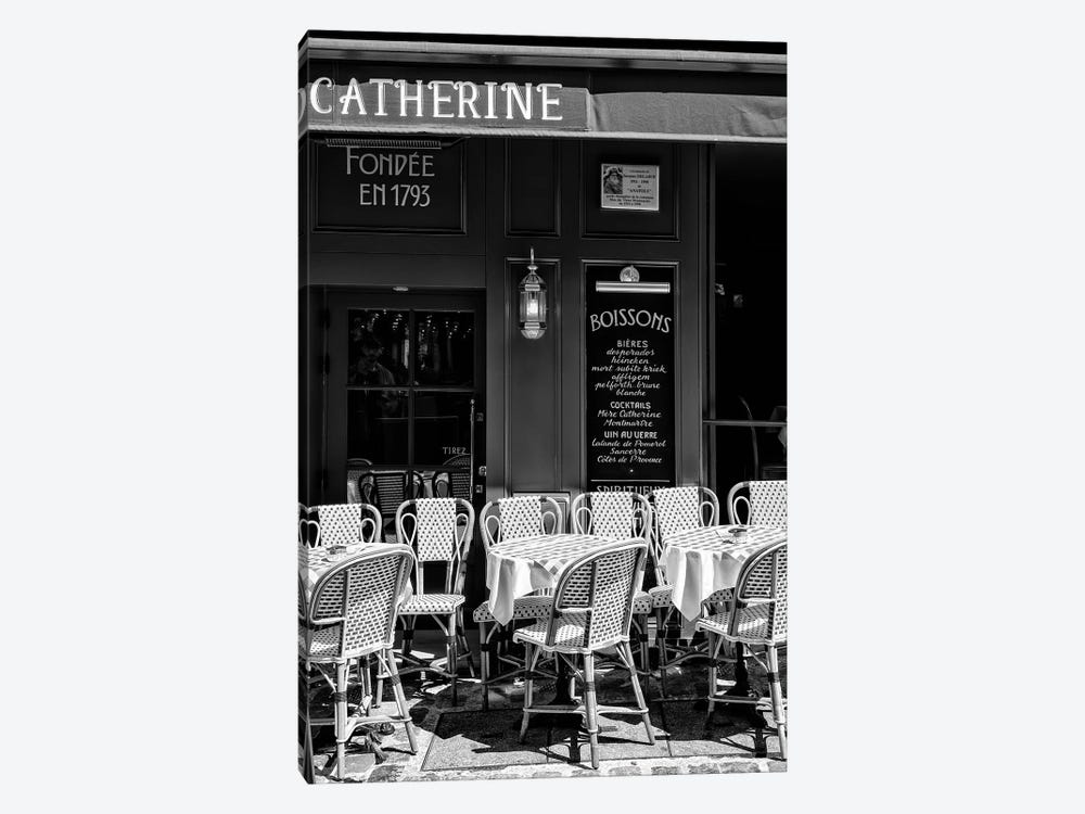 Black Montmartre Series - Café Paris by Philippe Hugonnard 1-piece Canvas Artwork