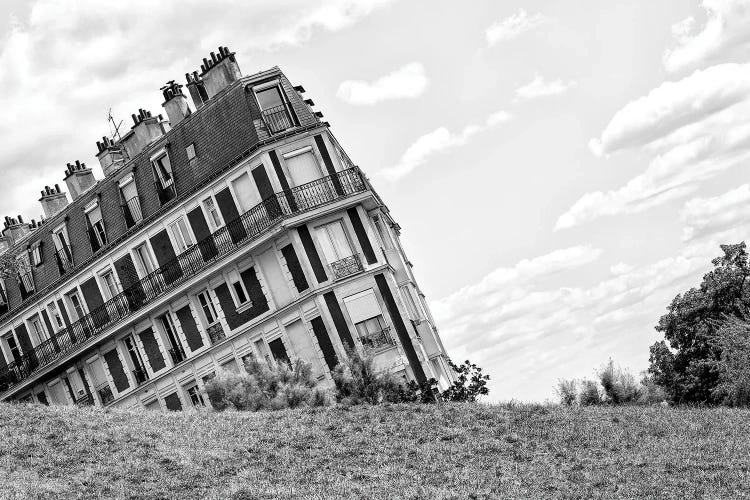 Black Montmartre Series - Sinking Building