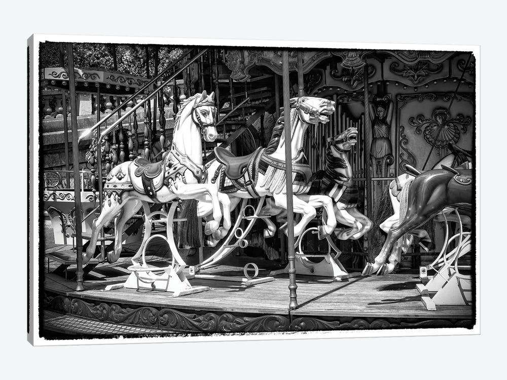 Black Montmartre Series - Paris Carousel by Philippe Hugonnard 1-piece Art Print
