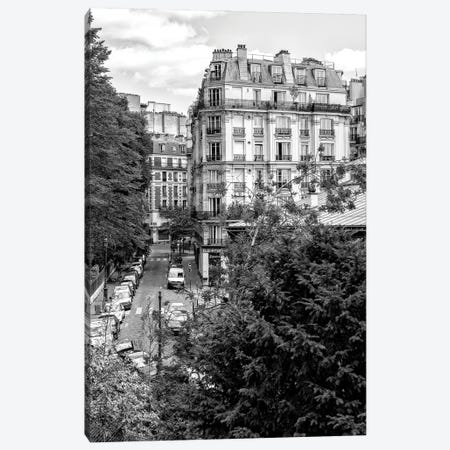 Black Montmartre Series - Parisian Street Canvas Print #PHD1889} by Philippe Hugonnard Canvas Art Print
