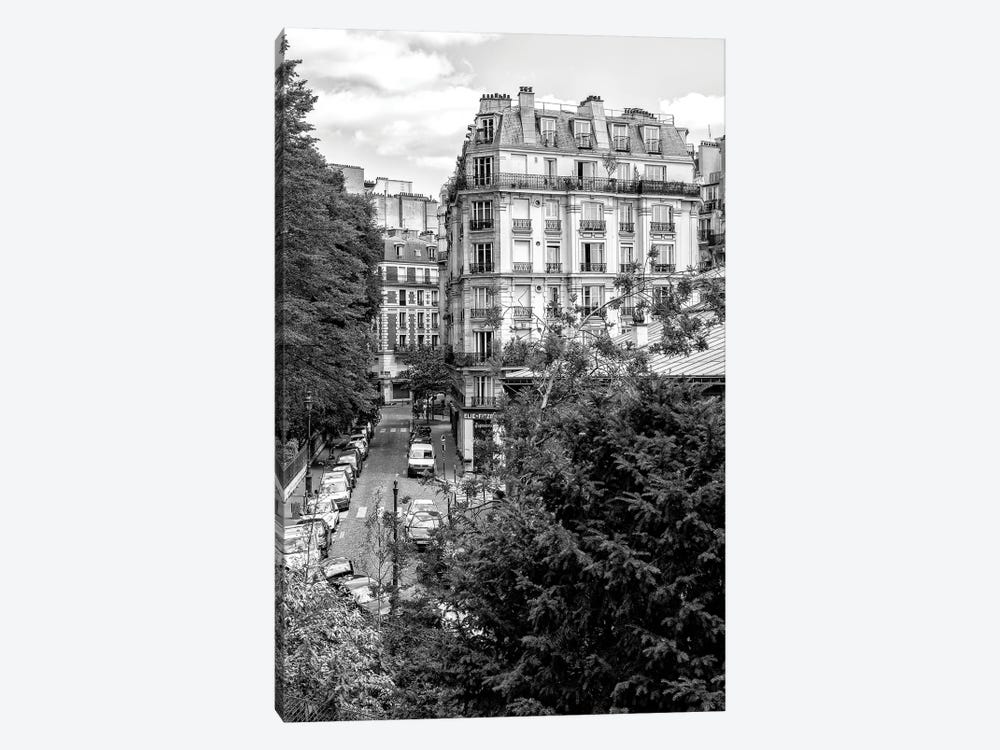 Black Montmartre Series - Parisian Street by Philippe Hugonnard 1-piece Canvas Wall Art