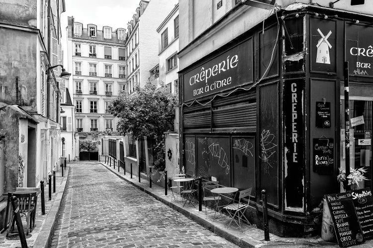 Black Montmartre Series - Old Street In Paris