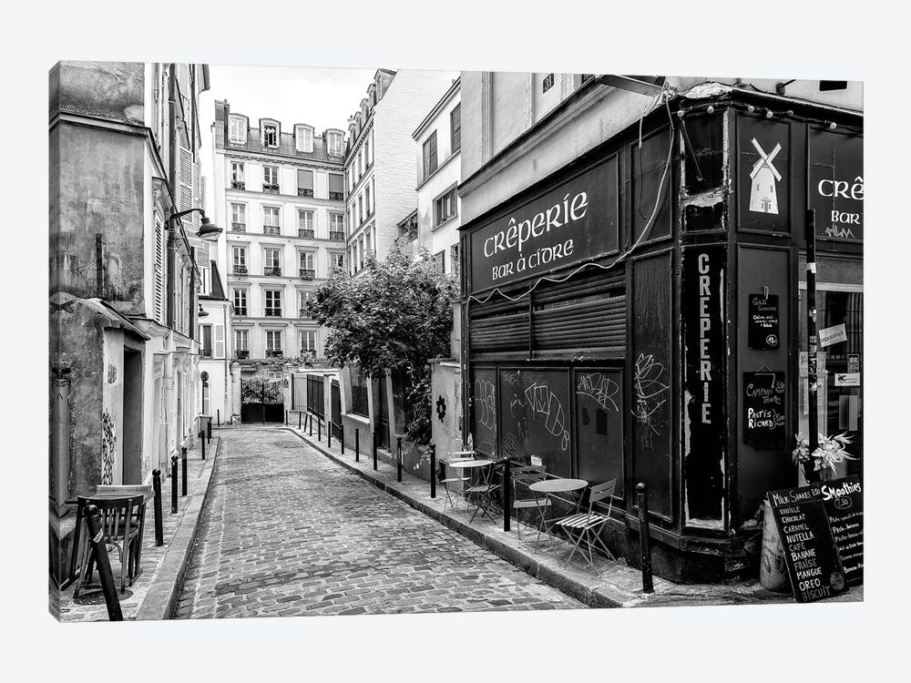 Black Montmartre Series - Old Street In Paris by Philippe Hugonnard 1-piece Art Print