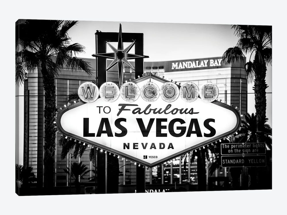 Black Nevada Series - Welcome To Las Vegas by Philippe Hugonnard 1-piece Art Print