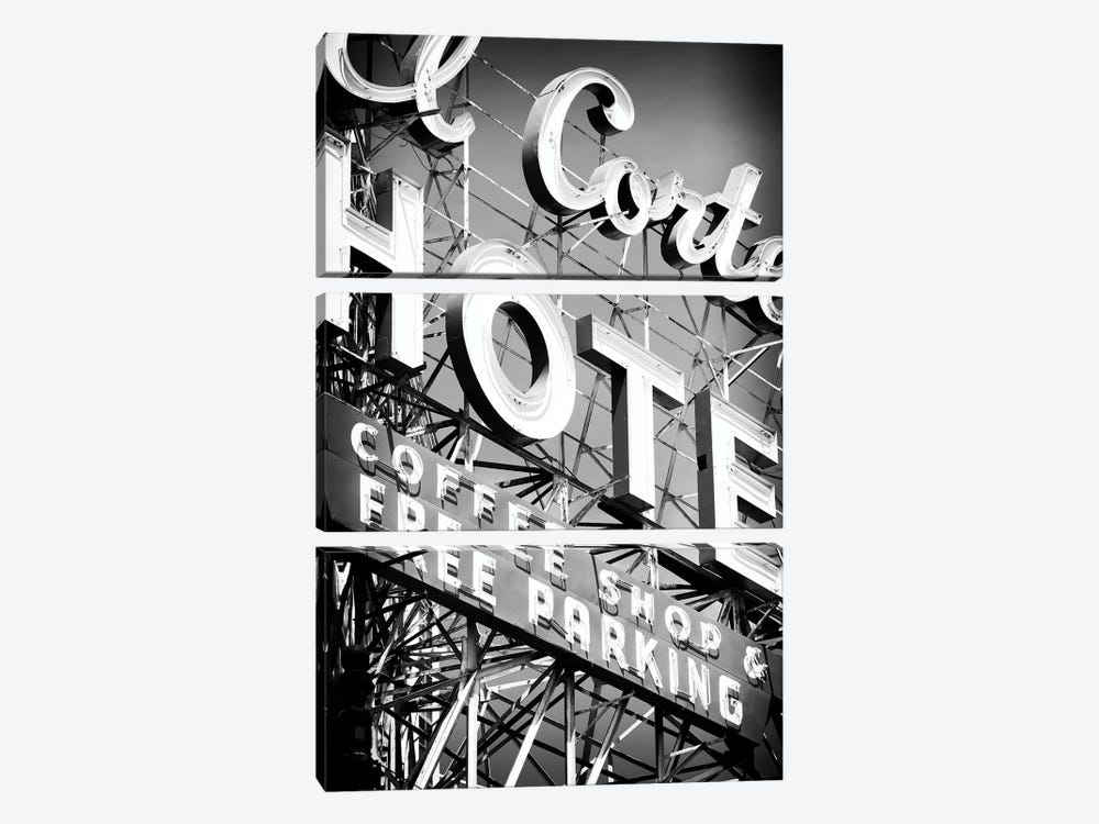 Black Nevada Series - Vegas Hotel Sign by Philippe Hugonnard 3-piece Canvas Art Print