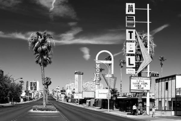 Signs: Black Nevada Series - Vintage Las Vegas by Philippe Hugonnard