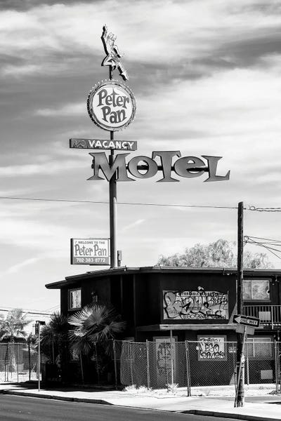 Las Vegas: Black Nevada Series - Peter Pan Motel Old Vegas by Philippe Hugonnard