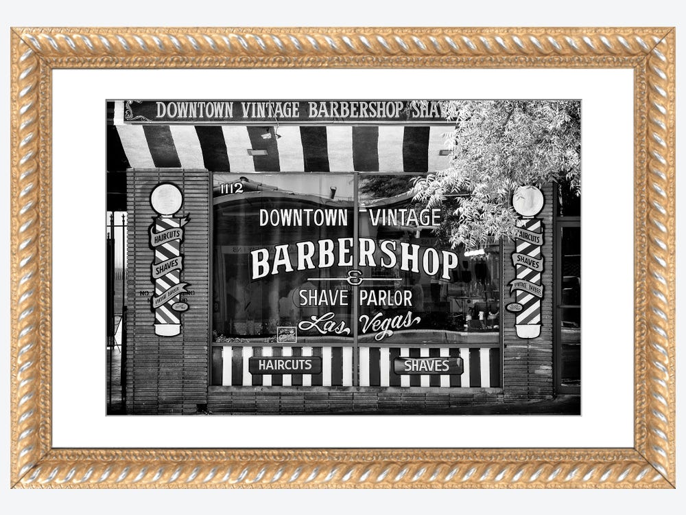 Black Nevada Series - Barbershop Las - Art Print