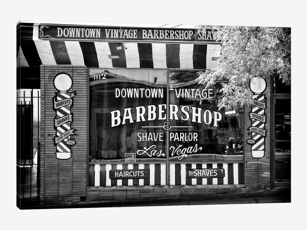 Black Nevada Series - Barbershop Las Vegas by Philippe Hugonnard 1-piece Canvas Print