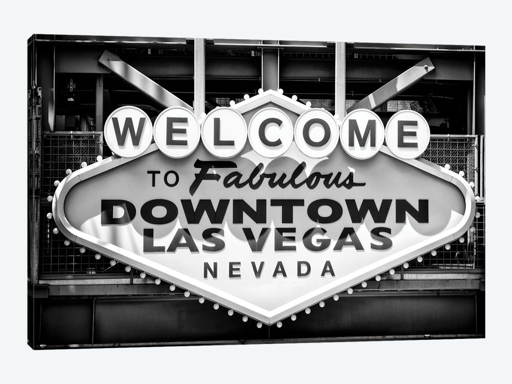 Black Nevada Series - Welcome Vegas by Philippe Hugonnard 1-piece Canvas Print