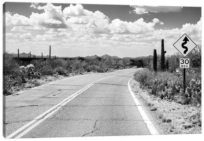Black Nevada Series - Road Trip Canvas Art Print - All Black Collection