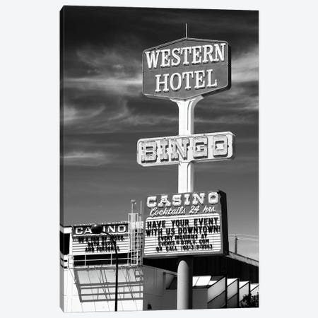Black Nevada Series - Vegas Western Hotel Canvas Print #PHD1917} by Philippe Hugonnard Canvas Artwork