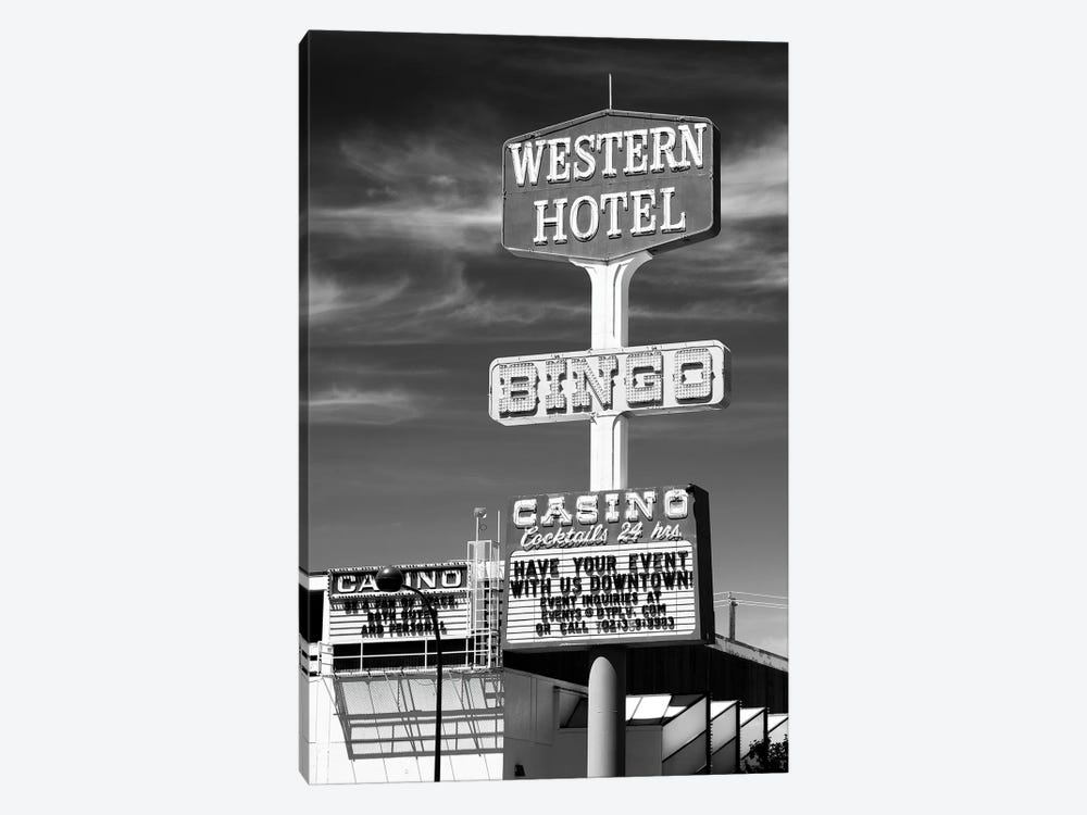 Black Nevada Series - Vegas Western Hotel by Philippe Hugonnard 1-piece Canvas Artwork