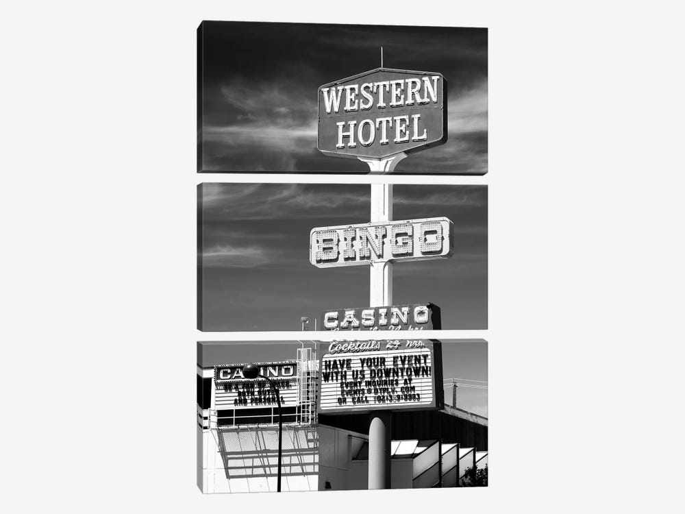 Black Nevada Series - Vegas Western Hotel by Philippe Hugonnard 3-piece Canvas Artwork
