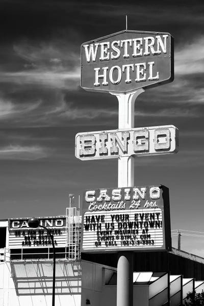 Las Vegas: Black Nevada Series - Vegas Western Hotel by Philippe Hugonnard
