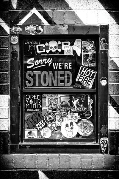Black Nevada Series - Sorry We're Stoned by Philippe Hugonnard canvas print