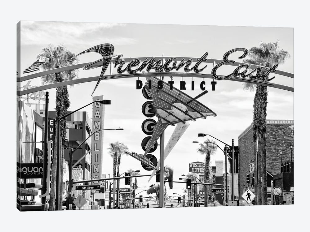 Black Nevada Series - Fremont East District by Philippe Hugonnard 1-piece Canvas Print