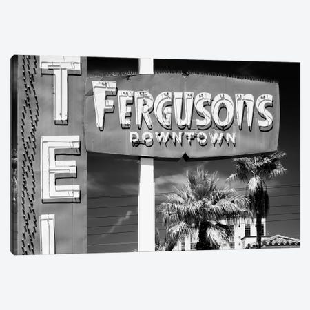 Black Nevada Series - Fergusons Downtown Motel Canvas Print #PHD1935} by Philippe Hugonnard Canvas Art