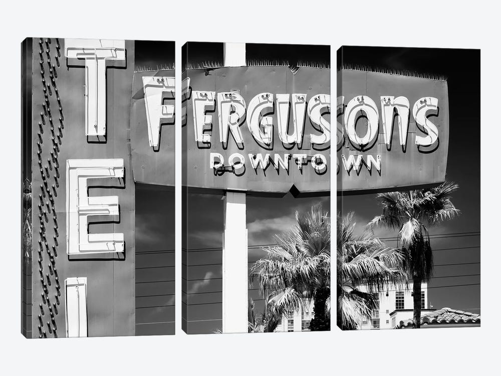 Black Nevada Series - Fergusons Downtown Motel by Philippe Hugonnard 3-piece Canvas Art