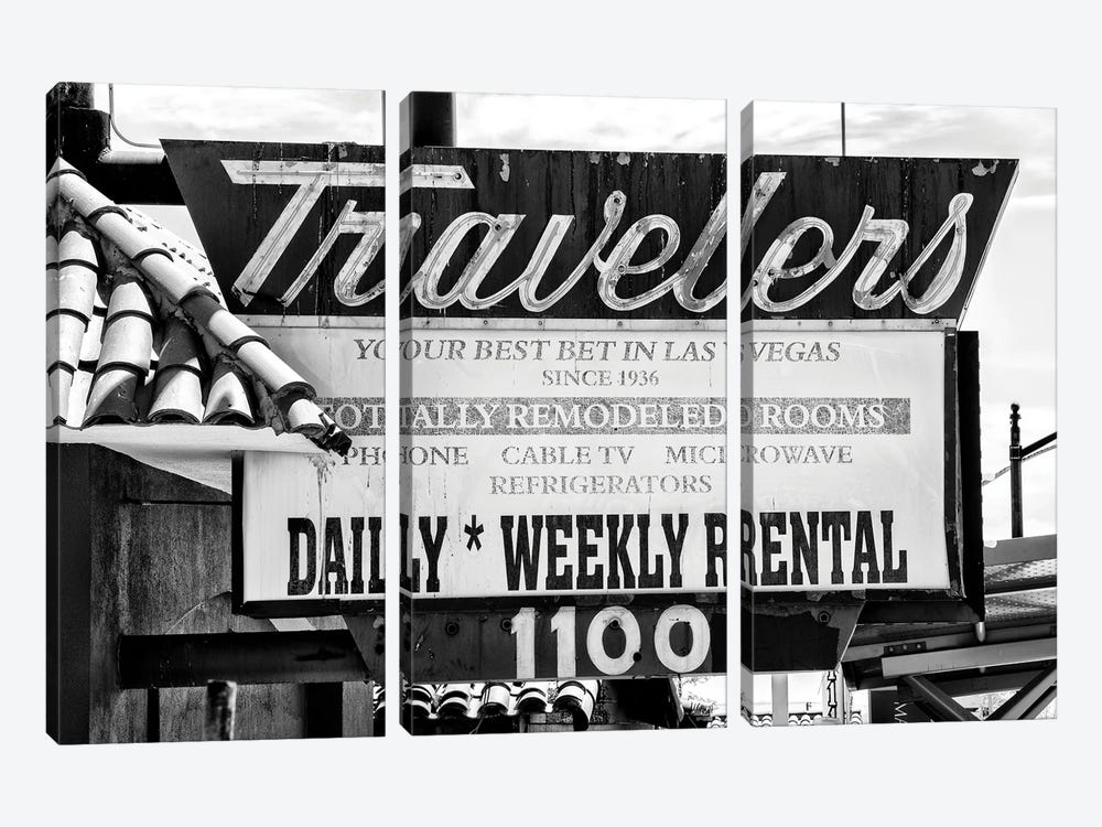 Black Nevada Series - Travelers by Philippe Hugonnard 3-piece Canvas Art Print