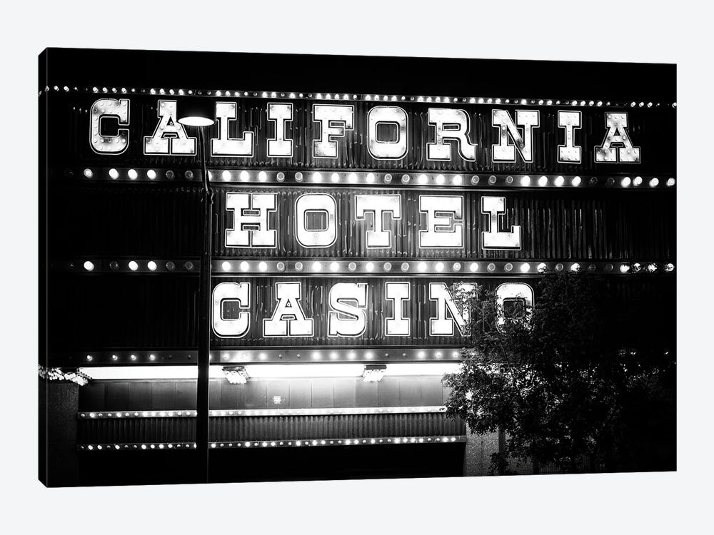 Black Nevada Series - Fremont California Hotel Casino by Philippe Hugonnard 1-piece Canvas Artwork