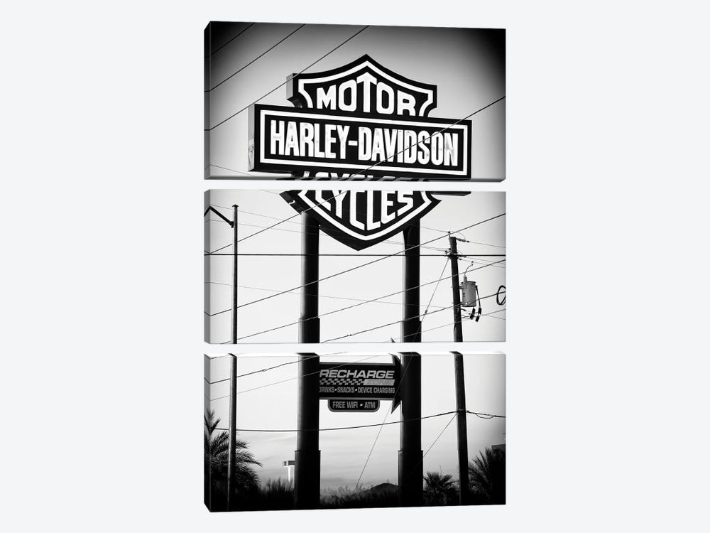 Black Nevada Series - Vegas Harley by Philippe Hugonnard 3-piece Art Print