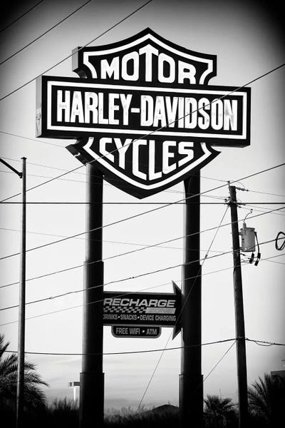 Las Vegas: Black Nevada Series - Vegas Harley by Philippe Hugonnard