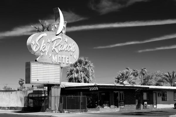Las Vegas: Black Nevada Series - Sky Ranch Motel Vegas by Philippe Hugonnard