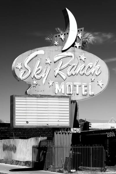Las Vegas: Black Nevada Series - Vegas Sky Ranch Motel by Philippe Hugonnard