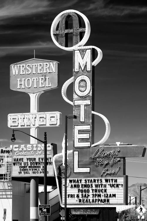 Black Nevada Series - Vegas Bingo Motel by Philippe Hugonnard wall art