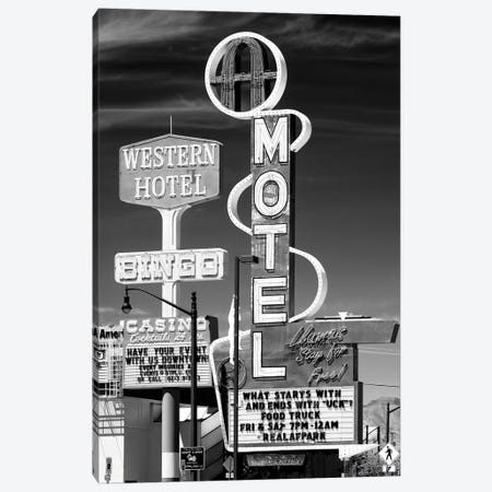 Black Nevada Series - Vegas Bingo Motel Canvas Print #PHD1950} by Philippe Hugonnard Canvas Art Print