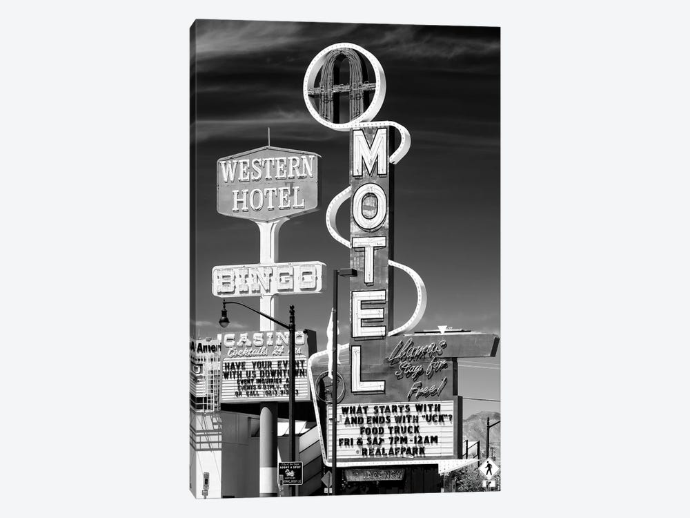 Black Nevada Series - Vegas Bingo Motel by Philippe Hugonnard 1-piece Canvas Print